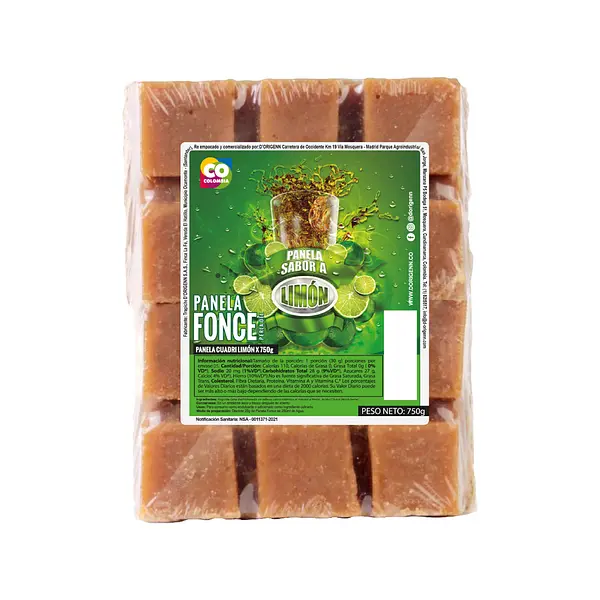 Panela Fonce Cuadripanela Limon X 750 Gr