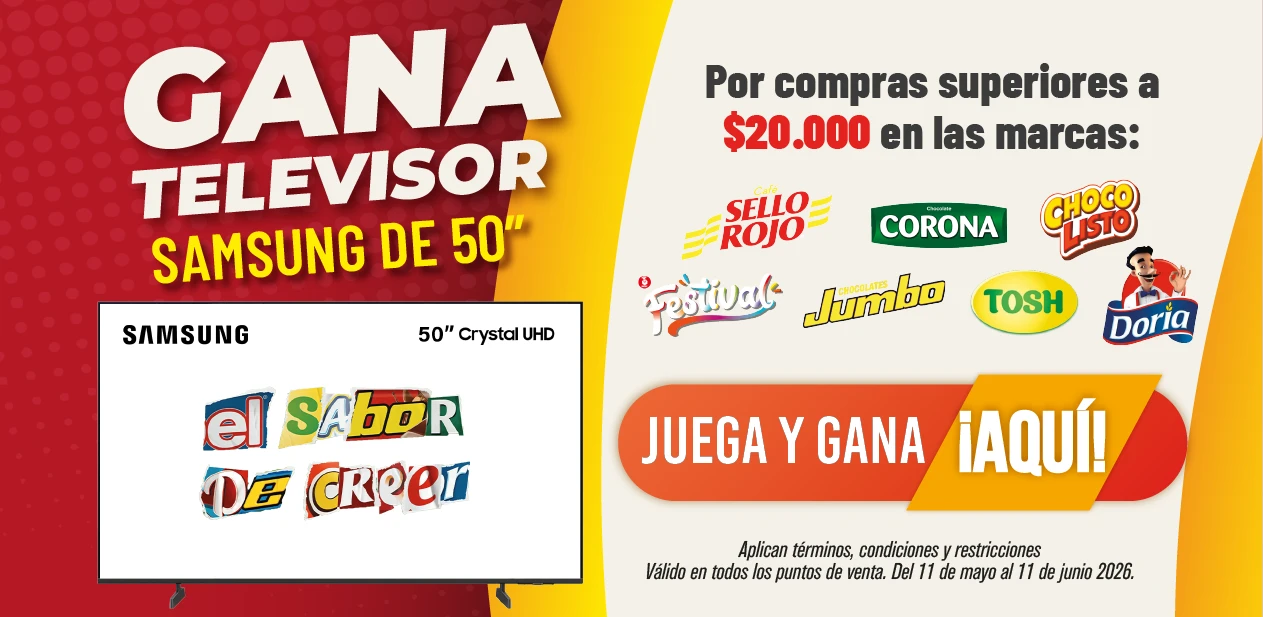 GANA TELEVISOR SAMSUNG CON NUTRESA Y MEGAREDIL