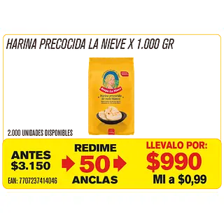 Harina Precocida La Nieve Maravillones
