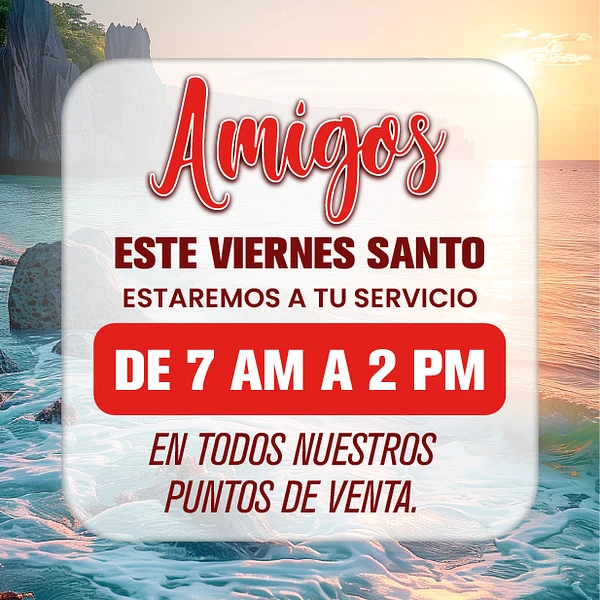 ¡Horario Viernes Santo!