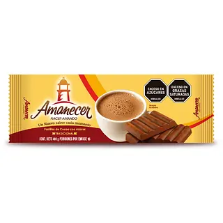 Pastillas De Cocoa Amanecer X 400 Gr