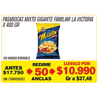 Mixto La Victoria Gigante Familiar Maravillones
