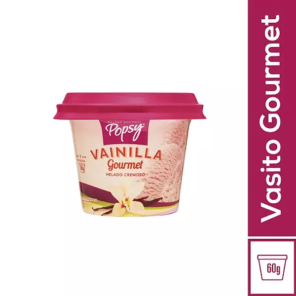 Helado Gourmet Popsy Vainilla Vaso