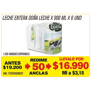 Leche Doña Leche Entera Maravillones