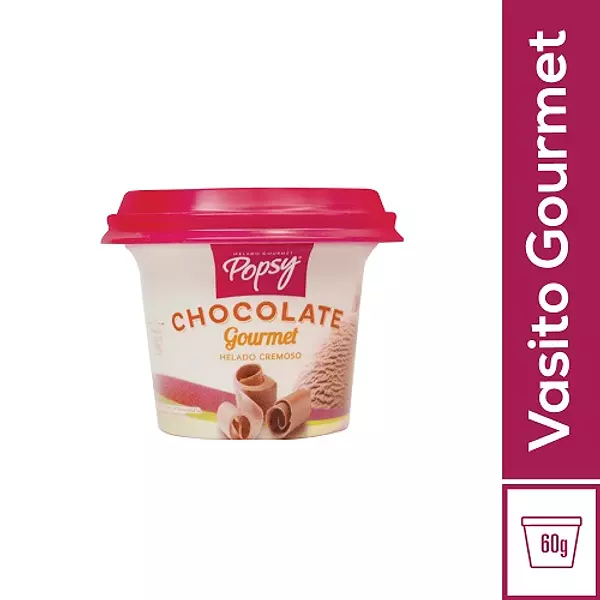 Helado Gourmet Popsy Chocolate Vaso