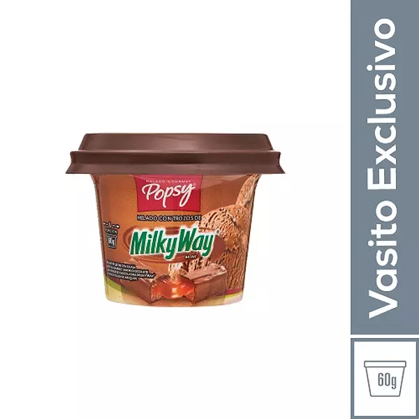 Helado Gourmet Popsy Milky Way Vaso