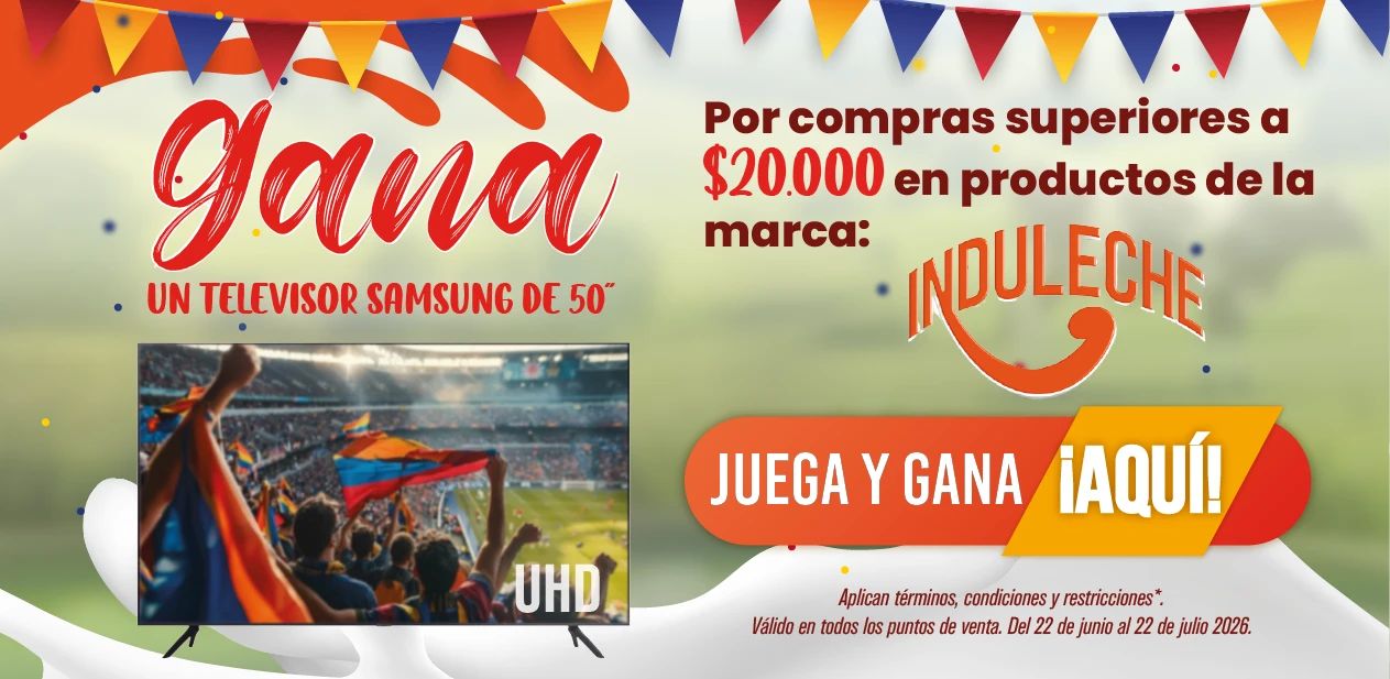 GANA TELEVISOR SAMSUNG CON INDULECHE Y MEGAREDIL
