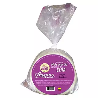 Arepas Doña Maria Amarilla con Chia