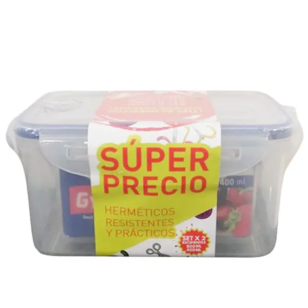 Set Hermético Novedades Platicas Rectangular # 3