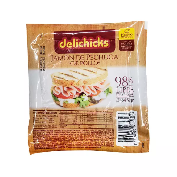 Jamón Pechuga de Pollo Delichicks