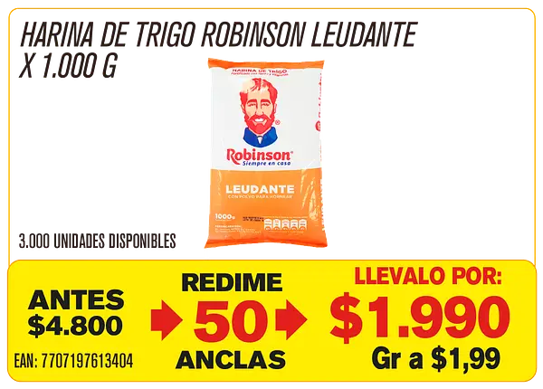 Harina De Trigo Robinson Leudante Aniversario