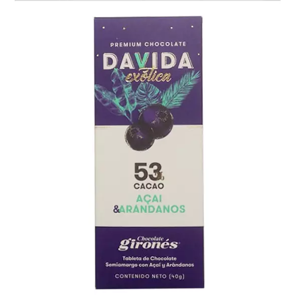 Chocolate 53% Asai Arandanos Davida
