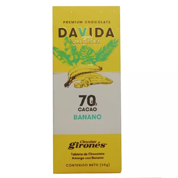 Chocolate 70% Banano Davida