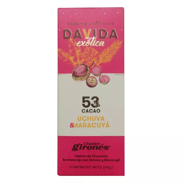 Chocolate 53% Uchuva y Maracuya Davida