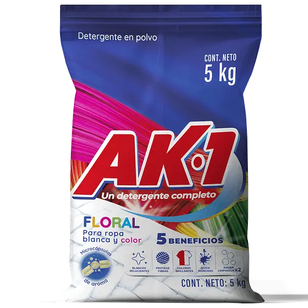 Detergente En Polvo Ak1 Floral