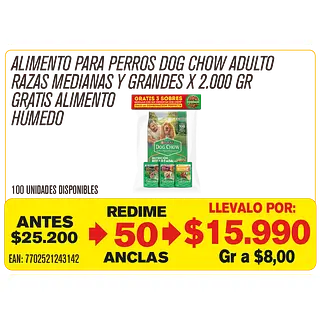Alimento Dog Chow Adulto Razas Mixtas Maravillones