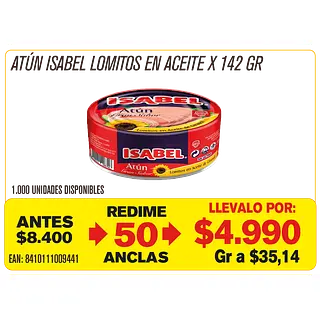 Atún Isabel Lomitos De Aceite Maravillones