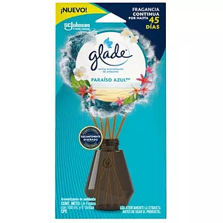 Ambientador Varitas Glade Paraíso Azul