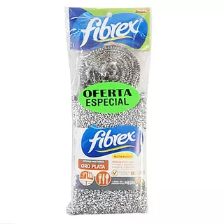 Esponjilla Fibrex Inoxidable Plateada