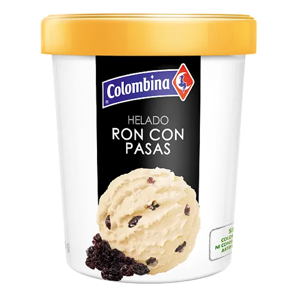 Helado Colombina Ron con Pasas Litro