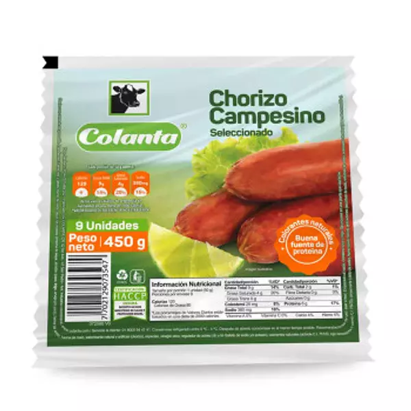 Chorizo Campesino Colanta