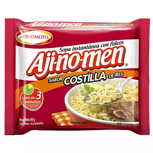 Sopa Instantánea Aji No Men Costilla de Res