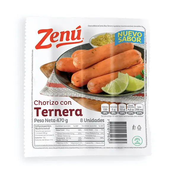 Chorizo con Ternera Zenú