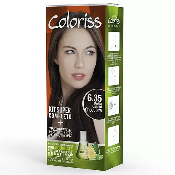 Tinte Cabello Coloriss Kit # 6.35