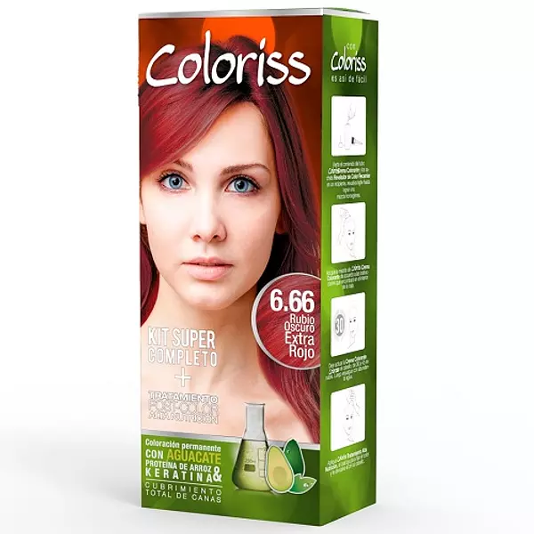 Tinte Cabello Coloriss Kit # 6.66