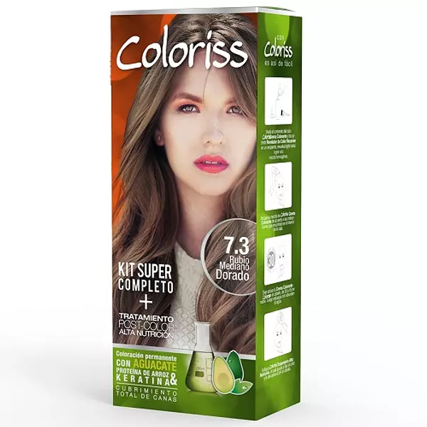 Tinte Cabello Coloriss Kit # 7.3