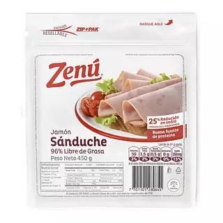 Jamón Zenú Sanduche