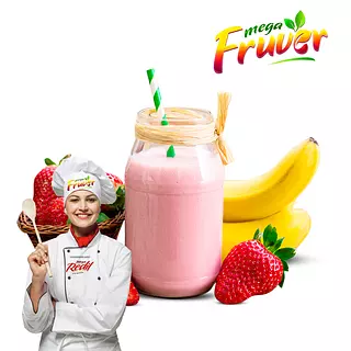 Batido Antioxidante de Banano y Fresa