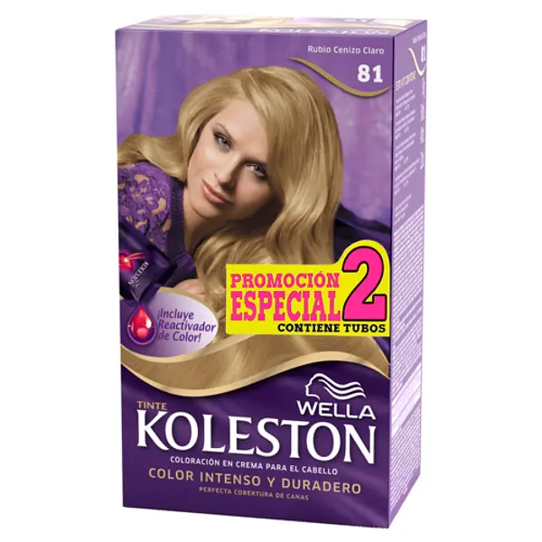 Tinte Cabello Koleston # 81 Rubio Cenizo Claro