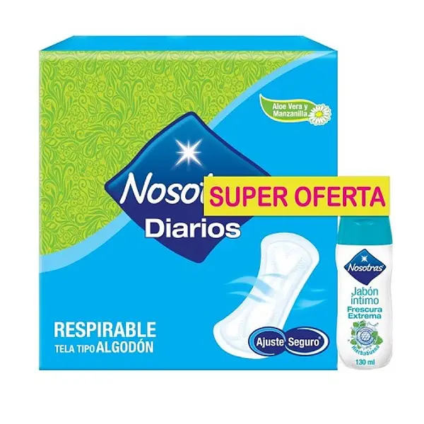 Protectores Nosotras Respirables + Jabón 130