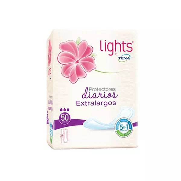 Protectores Lights Tena Extra Largo Alas