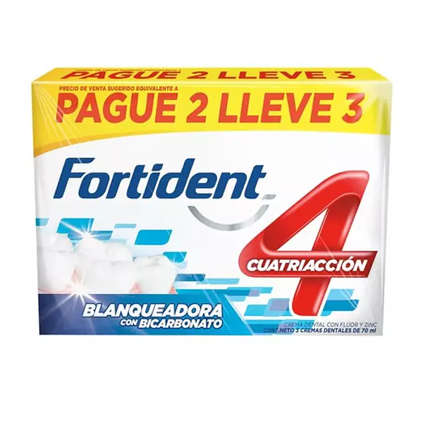 Crema Dental Fortident Blanqueadora