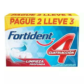 Crema Dental Fortident Limpieza Profunda