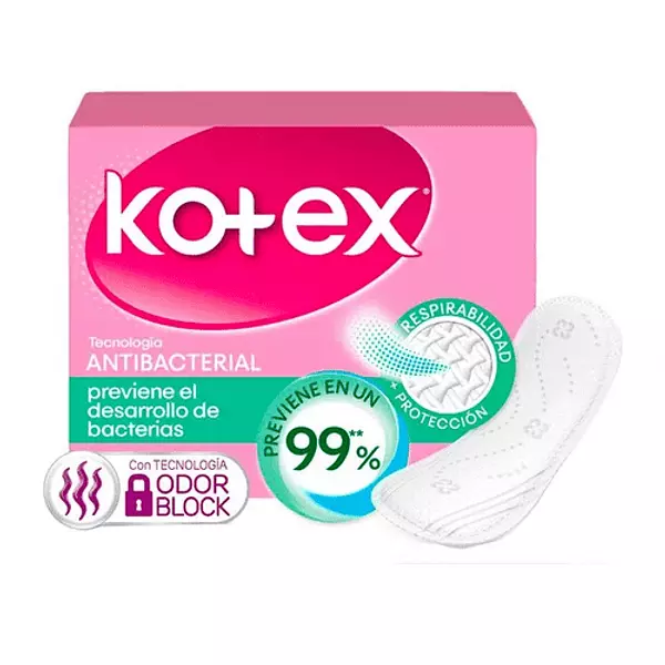 Protectores Kotex Antibacterial