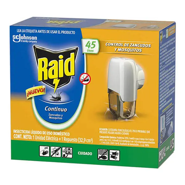 Insecticida Raid Noche Citrico Electronico