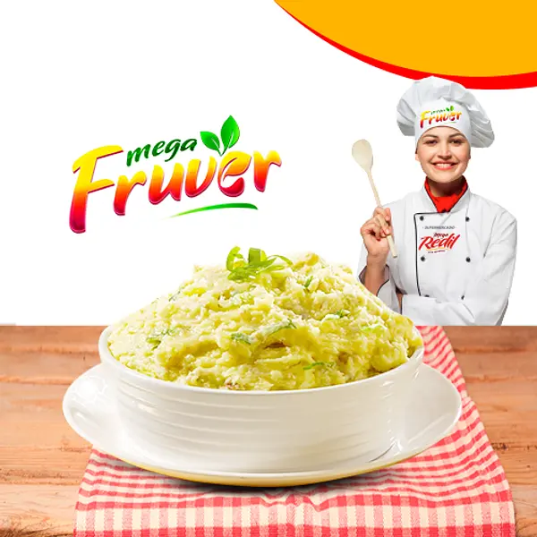 Puré Casero Con Cebolla Junca y Piel de Papa