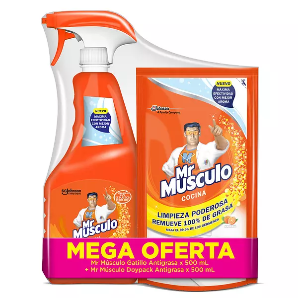 Desengrasante Mr Musculo Pistola Advance Naranja