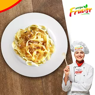 Pasta Con Champiñones Y Cebolla Caramelizada