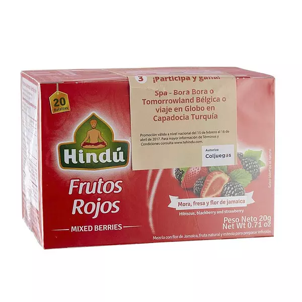 Té Hindú Rojo Frutos Rojos