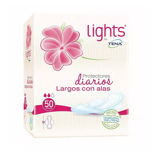 Protectores Lights Tena Largo Alas