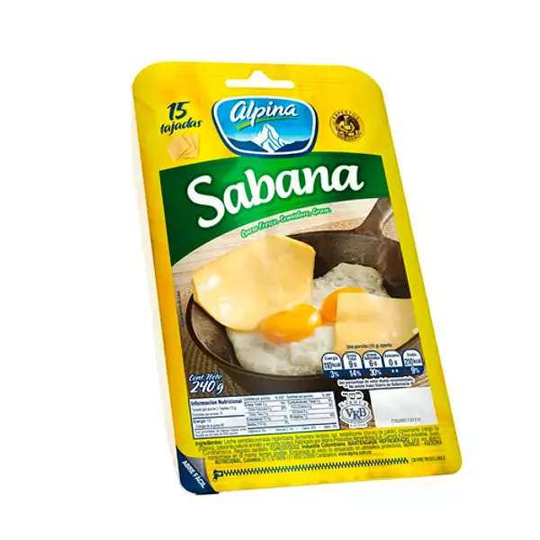 Queso Sabana Tajado Alpina