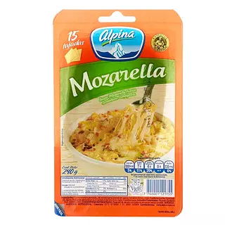 Queso Mozarela Tajado Alpina