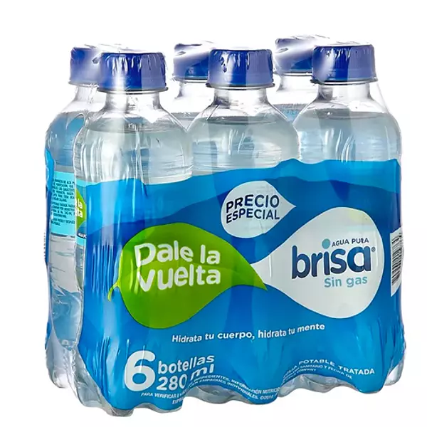 Agua Brisa de Botella Cristal