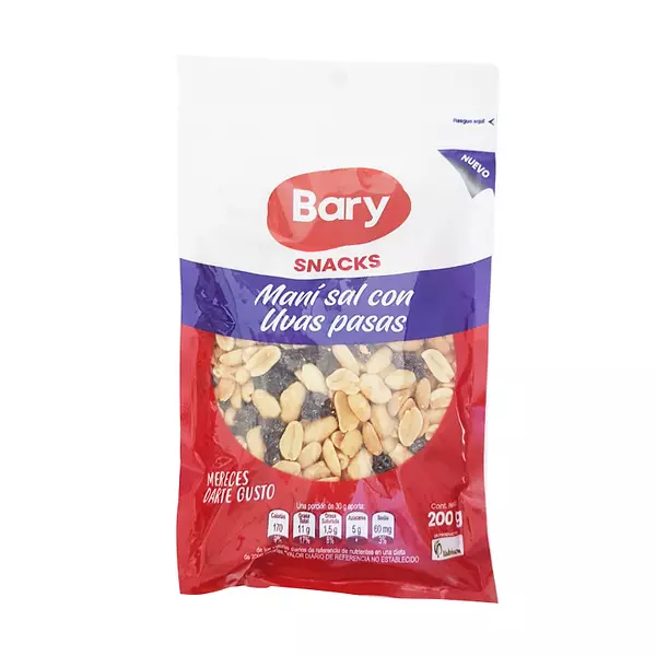 Mani Sal con Uvas Pasas Bary