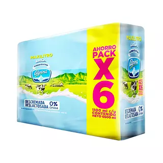 Leche Alpina Descremada Deslactosada