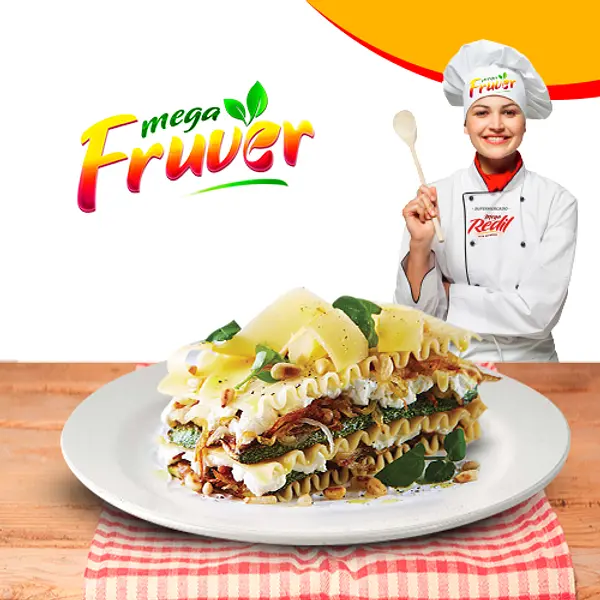 Lasaña Con Calabacin, Cebolla Caramelizada Y Queso